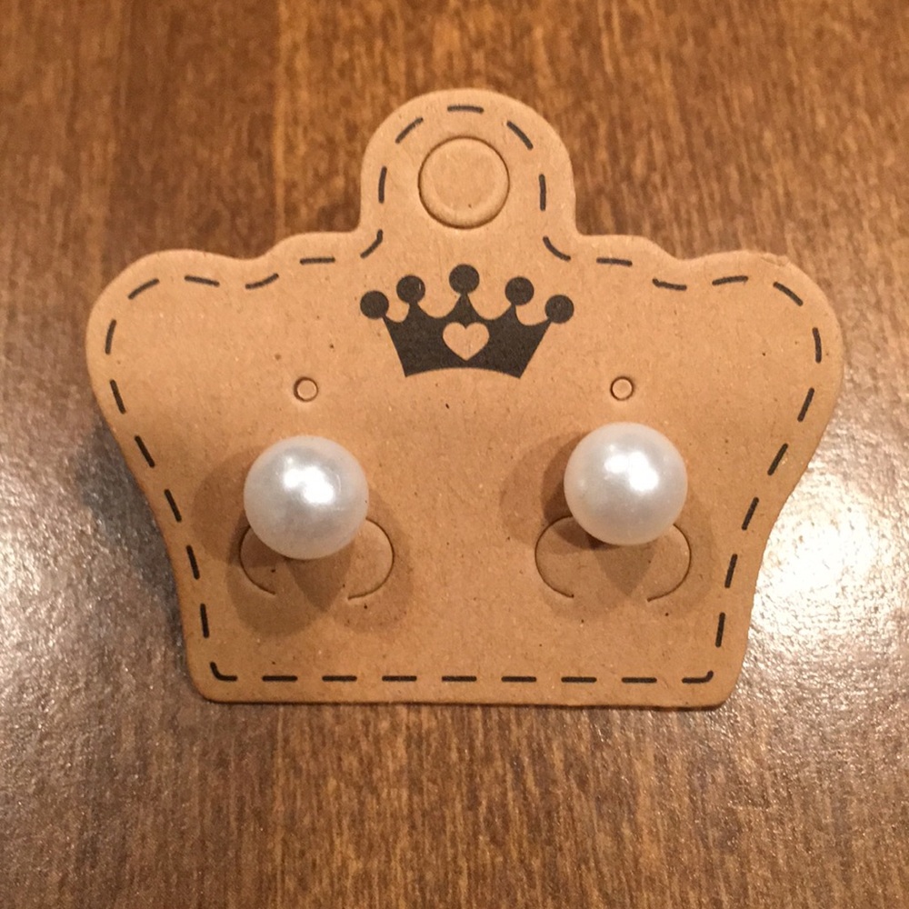 Large pearl earrings